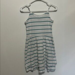Chaser Girls Tiered Sundress 100% Cotton White & Teal Size 10 EXCELLENT